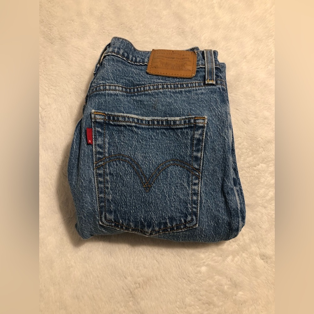 Levi Ribcage Straight Ankle Women’s Jeans Medium Wash - Picture 8 of 12